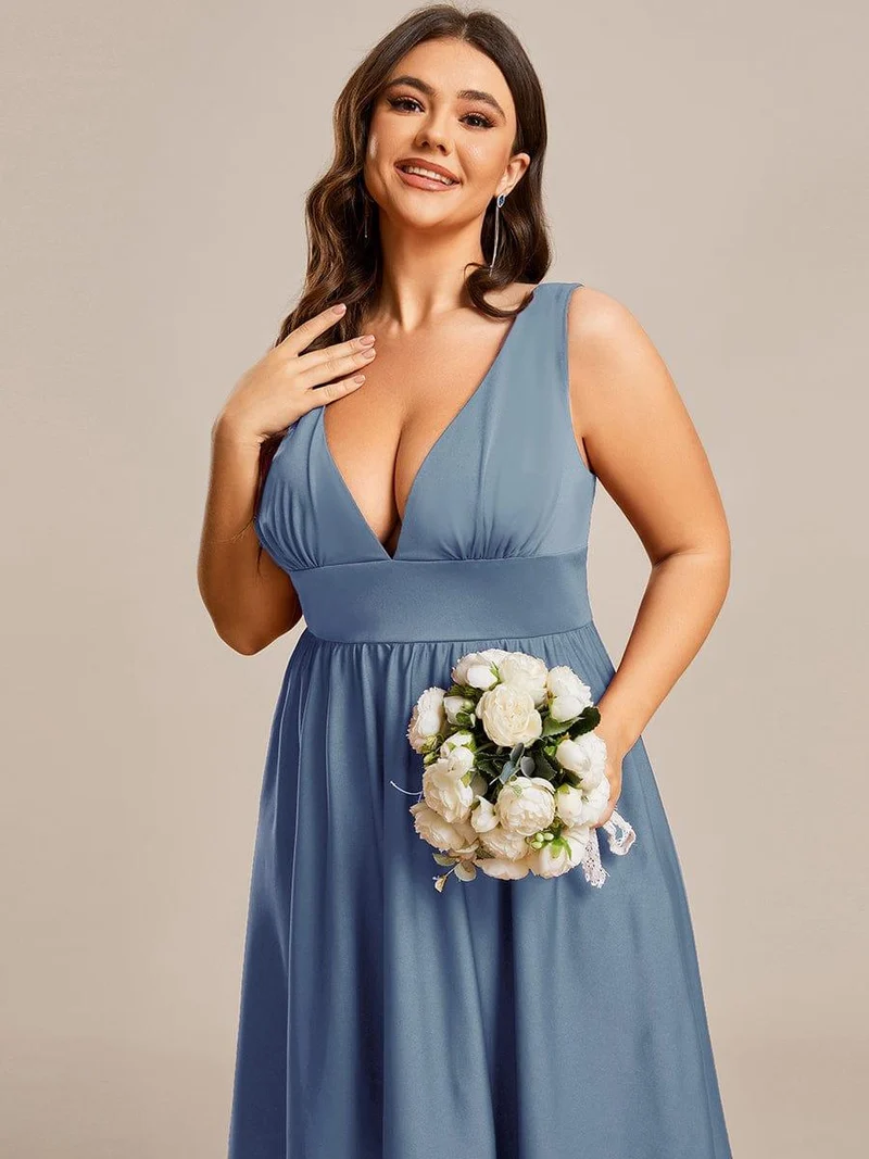 Meilleurs Choix de Robes de Demoiselle d'Honneur Bleu Poussiéreux
