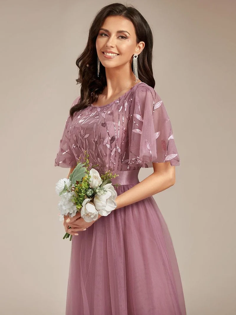 Meilleurs Choix de Robes de Demoiselle d'Honneur à Motif d'Orchidées Violettes