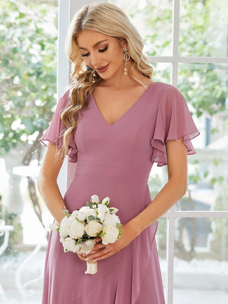 Meilleurs Choix de Robes de Demoiselle d'Honneur à Motif d'Orchidées Violettes