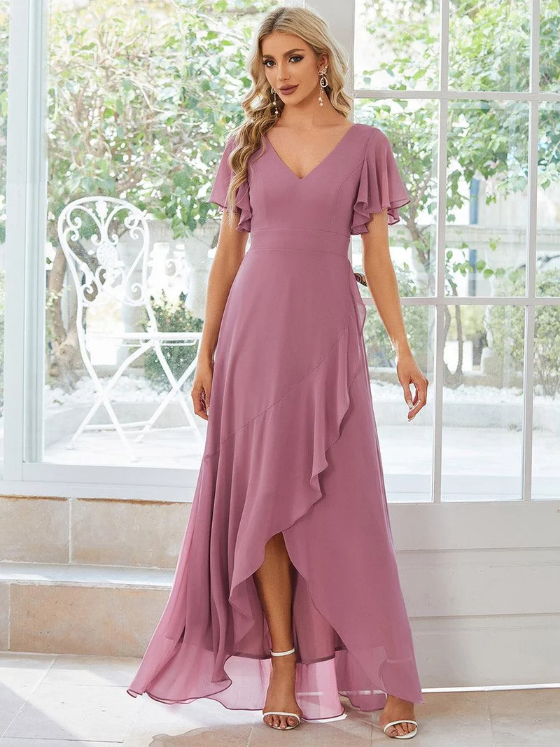 Meilleurs Choix de Robes de Demoiselle d'Honneur à Motif d'Orchidées Violettes