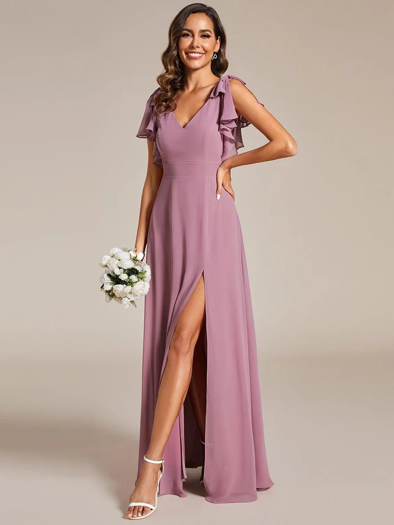 Meilleurs Choix de Robes de Demoiselle d'Honneur à Motif d'Orchidées Violettes