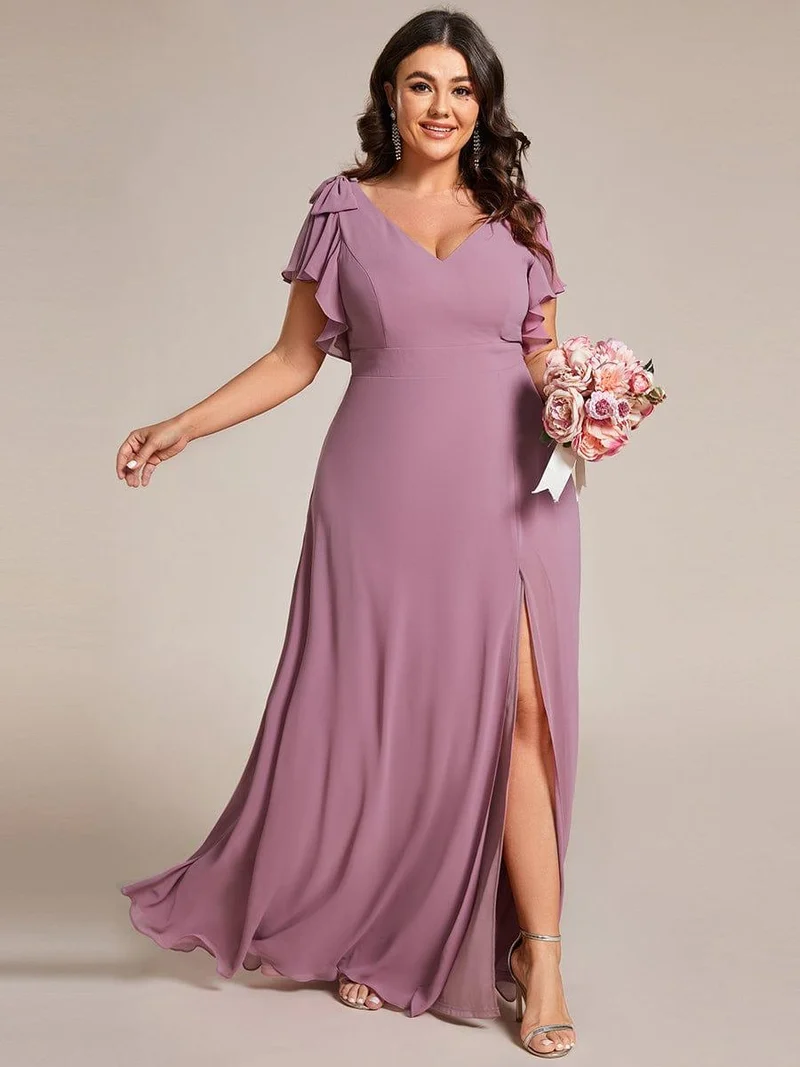 Meilleurs Choix de Robes de Demoiselle d'Honneur à Motif d'Orchidées Violettes