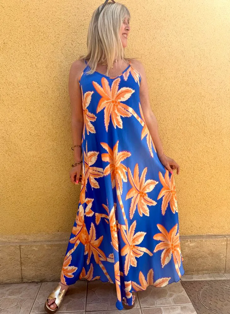 Robe longue imprimée Mina