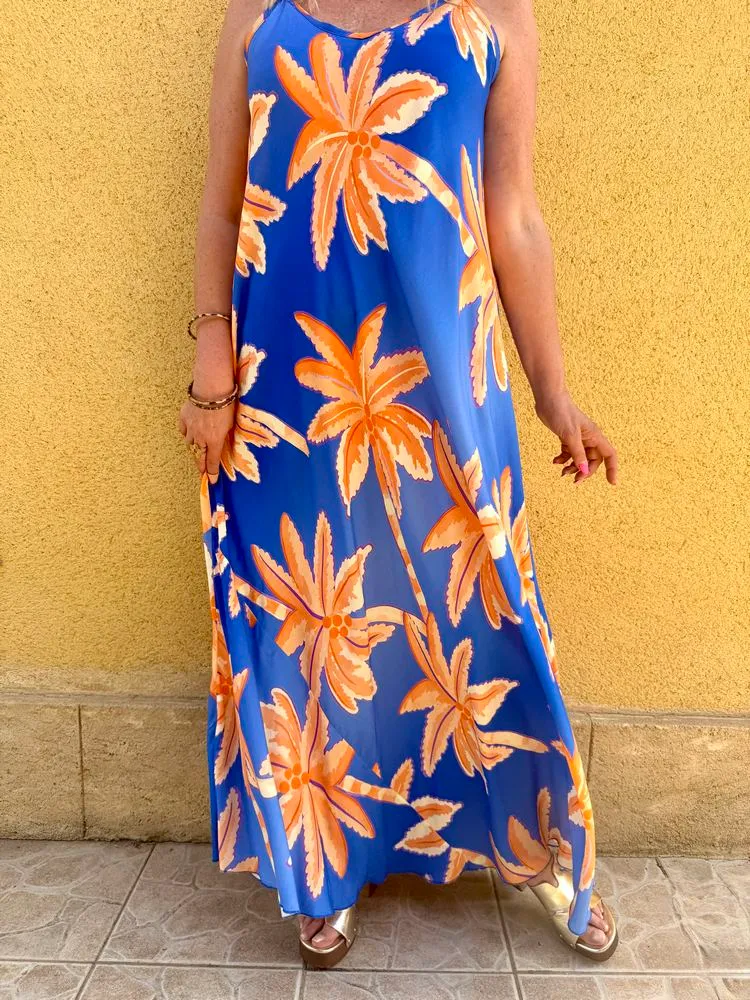 Robe longue imprimée Mina