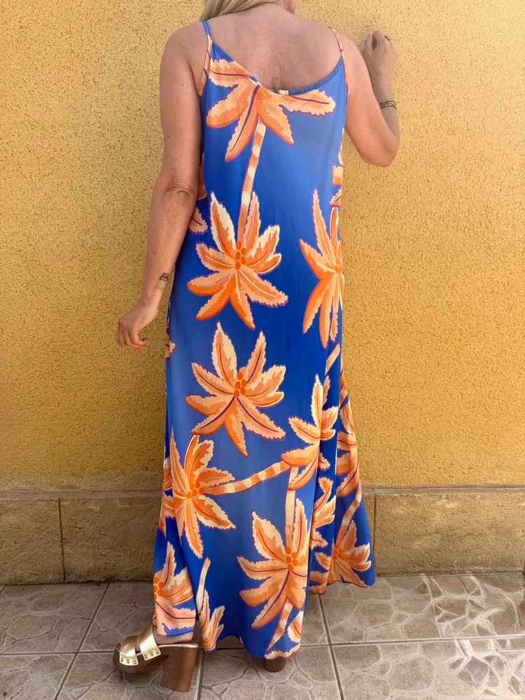 Robe longue imprimée Mina