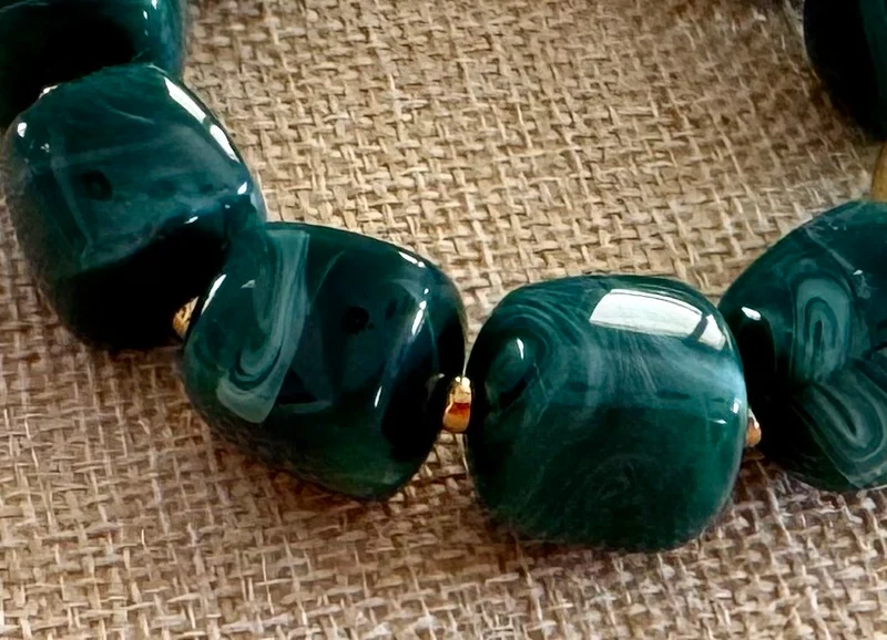 Bracelet élastiqué Milan vert foncé