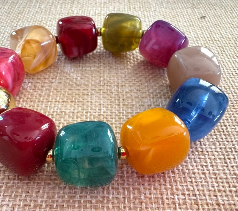 Bracelet élastiqué Milan multicolore
