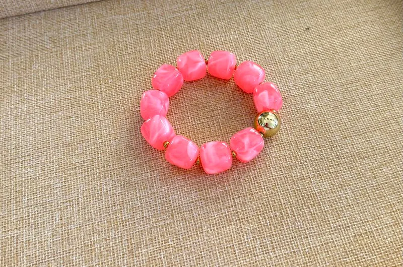 Bracelet élastiqué Milan rose