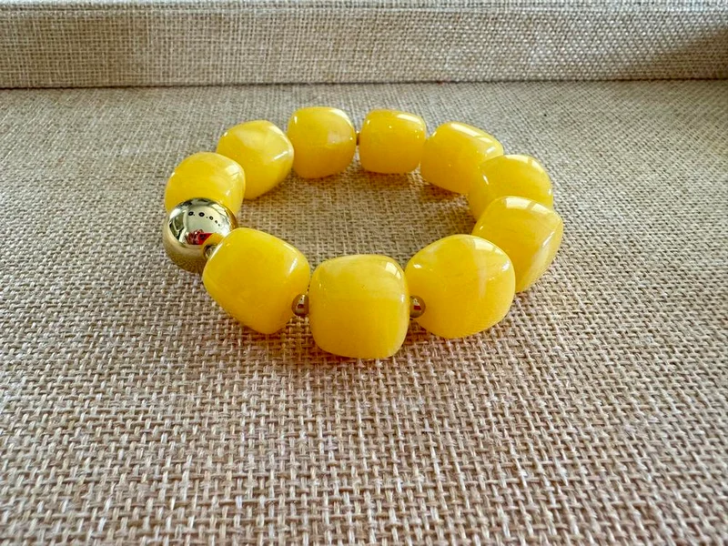Bracelet élastiqué Milan jaune