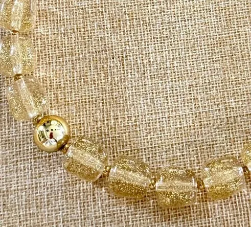 Collier Milan pailleté doré