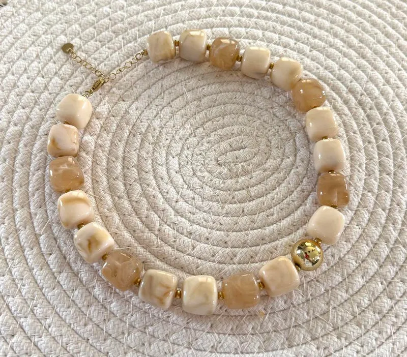 Collier Milan beige/taupe