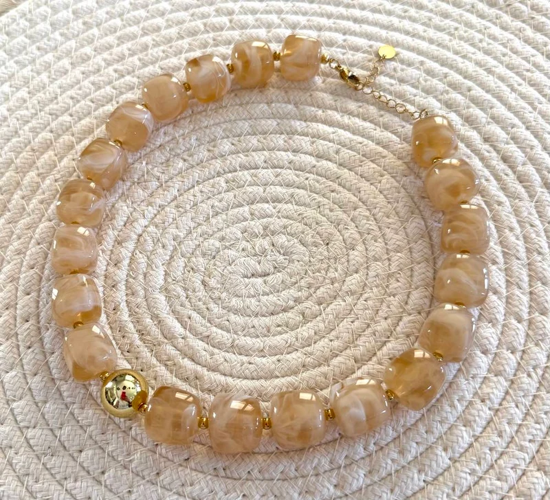 Collier Milan beige