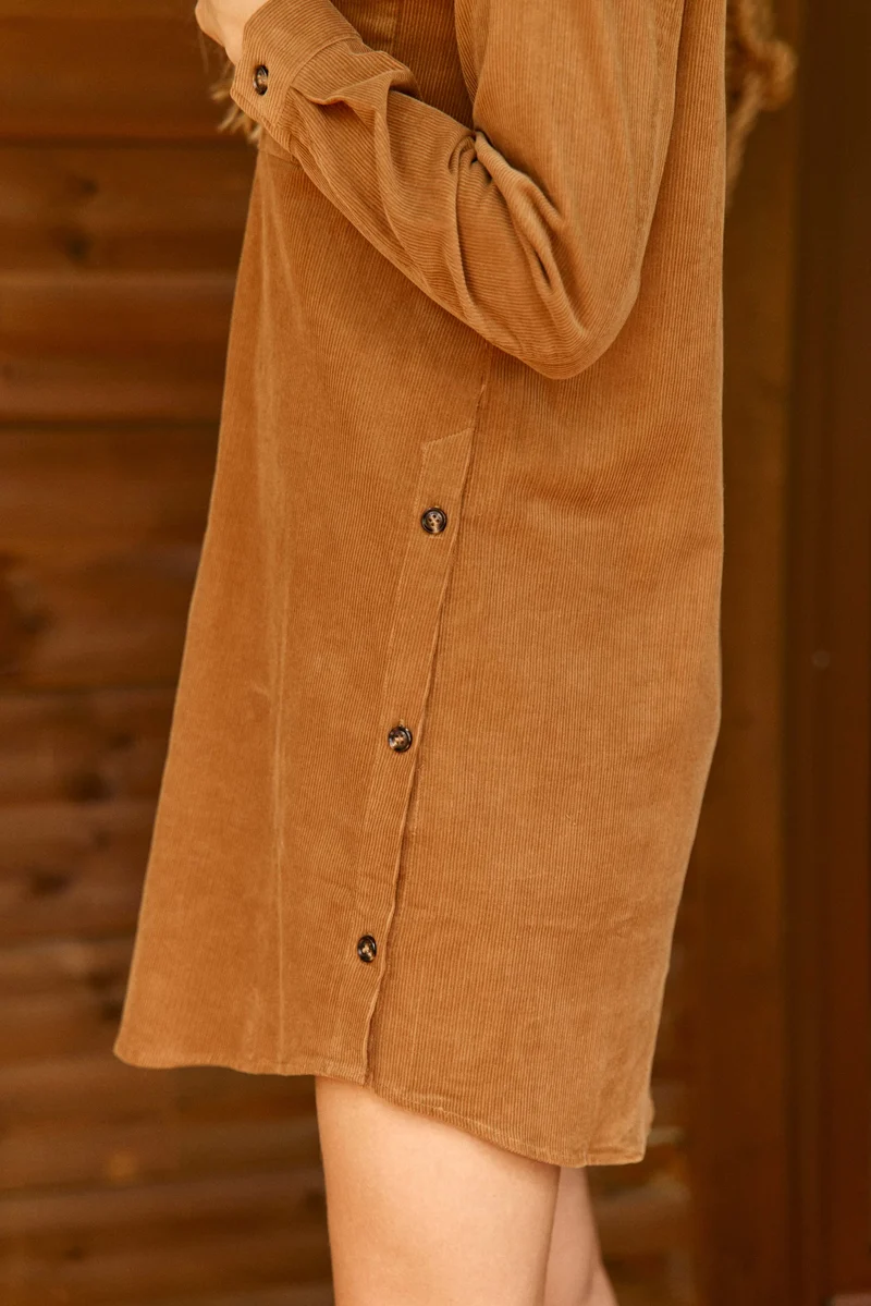 Riely - Robe en velours côtelé