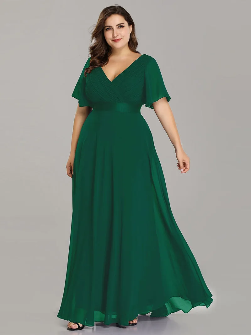 ever MONICA|Robe de soirée de mariage élégante en mousseline taille haute
