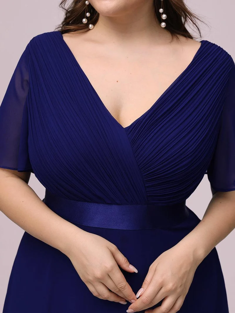 ever MONICA|Robe de soirée de mariage élégante en mousseline taille haute