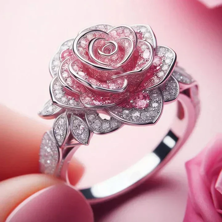 Bague Exotique Fleurie en Argent