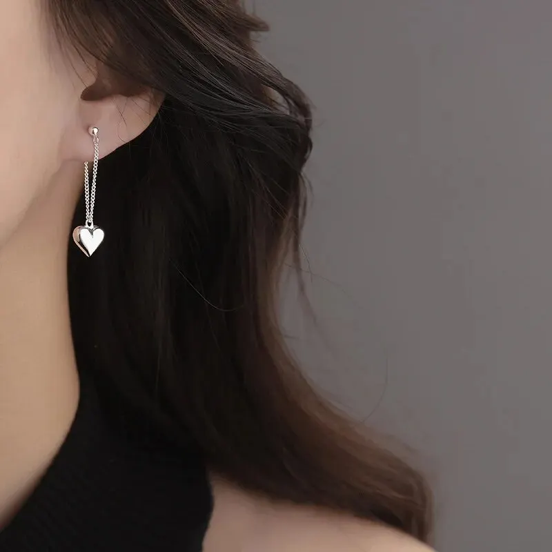 Boucles d'Oreilles Anciennes en Forme de Cœur Géométrique
