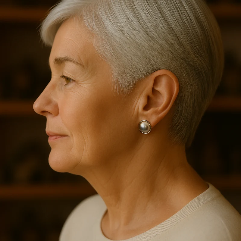 Boucles d'oreilles sophistiquées avec des perles noires