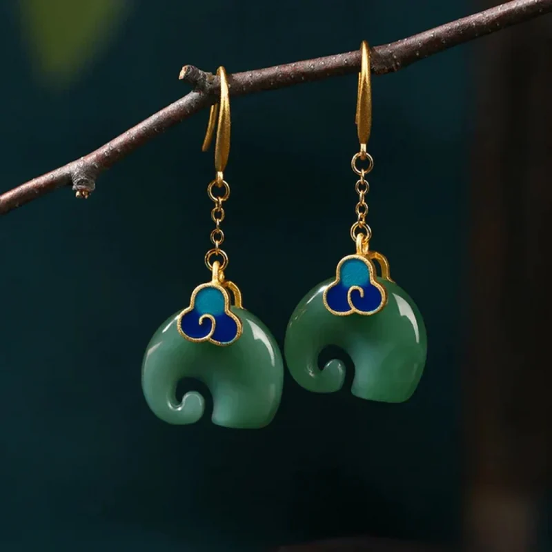 Boucles d'oreilles Chic Rétro en Éléphant