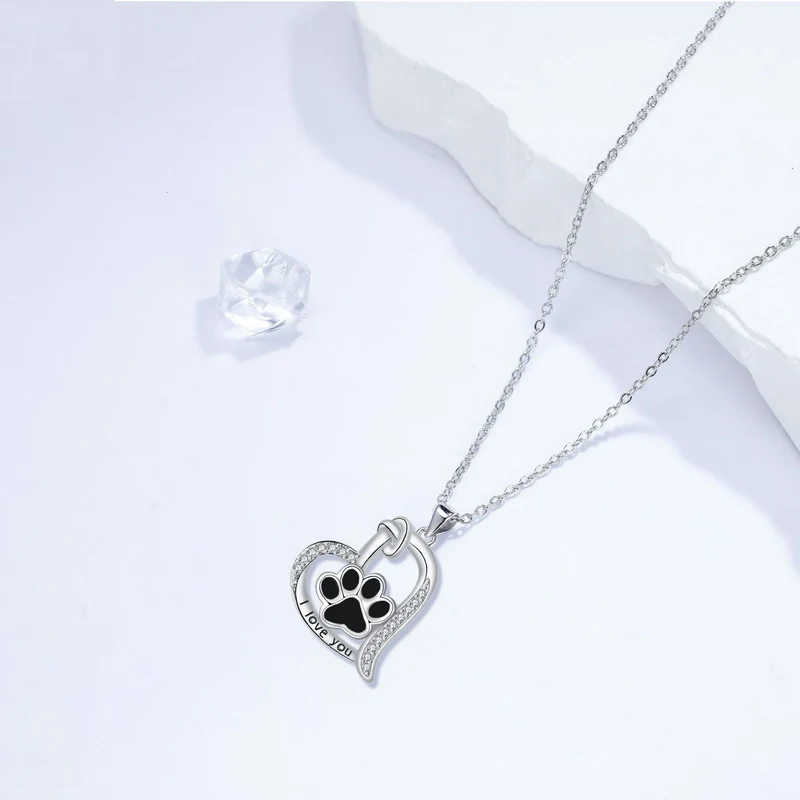 Collier avec Pendentif Empreinte de Patte