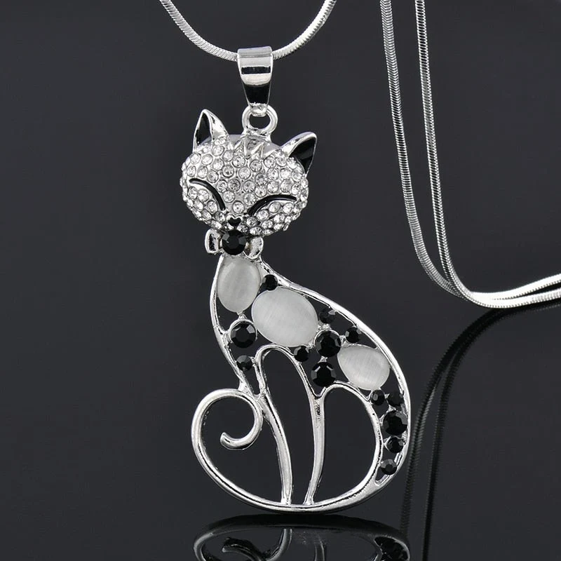 Collier Chats de l'Amour en Argent Sterling
