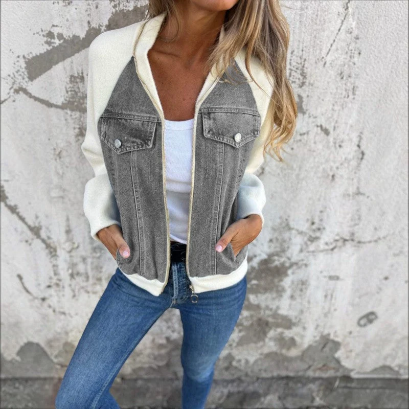 Veste femme à manches longues avec poches avant