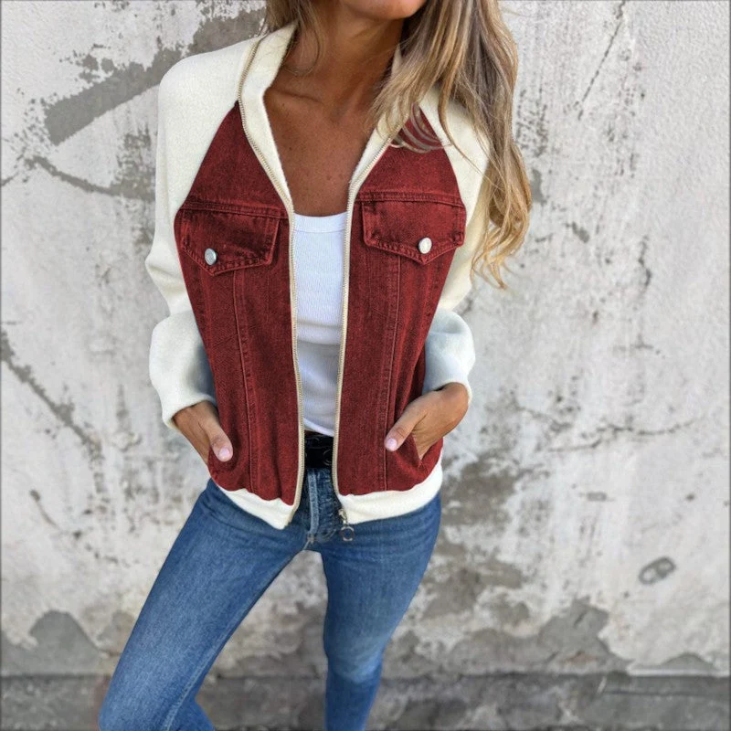 Veste femme à manches longues avec poches avant