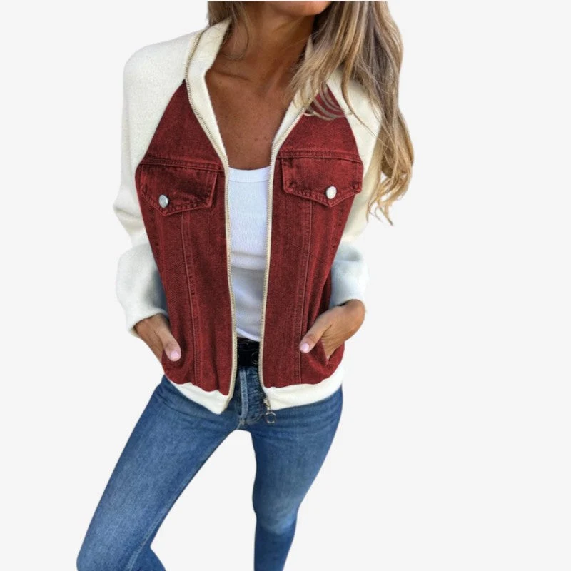 Veste femme à manches longues avec poches avant