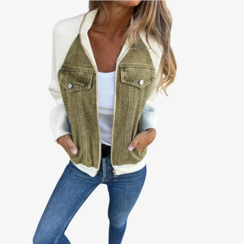 Veste femme à manches longues avec poches avant