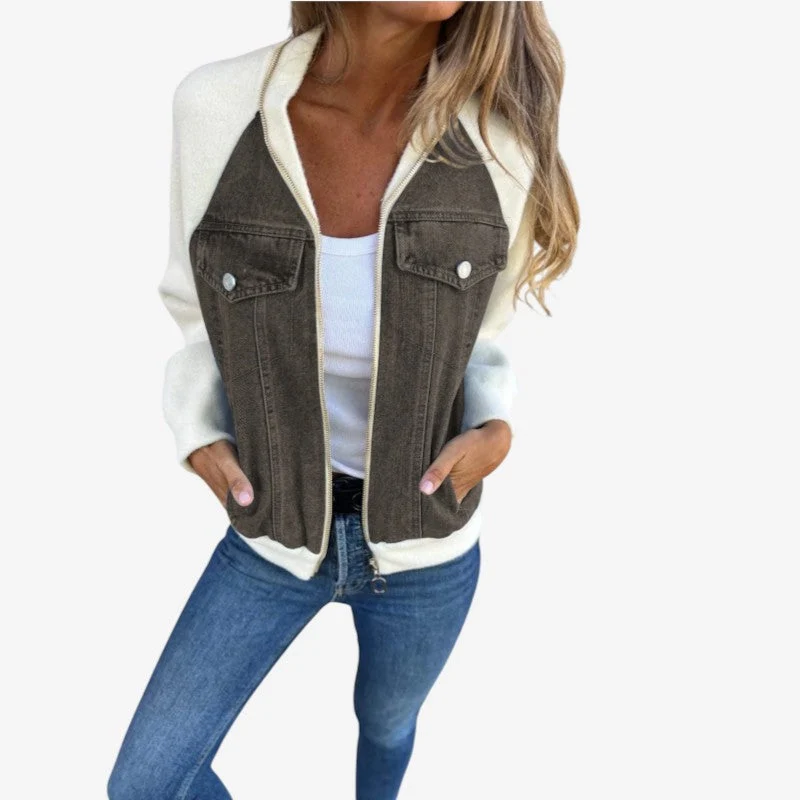 Veste femme à manches longues avec poches avant