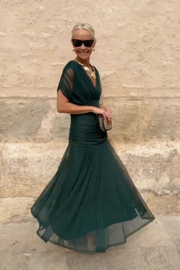 Robe Santana en Soie Élégante - Maison Claire et Sylvie