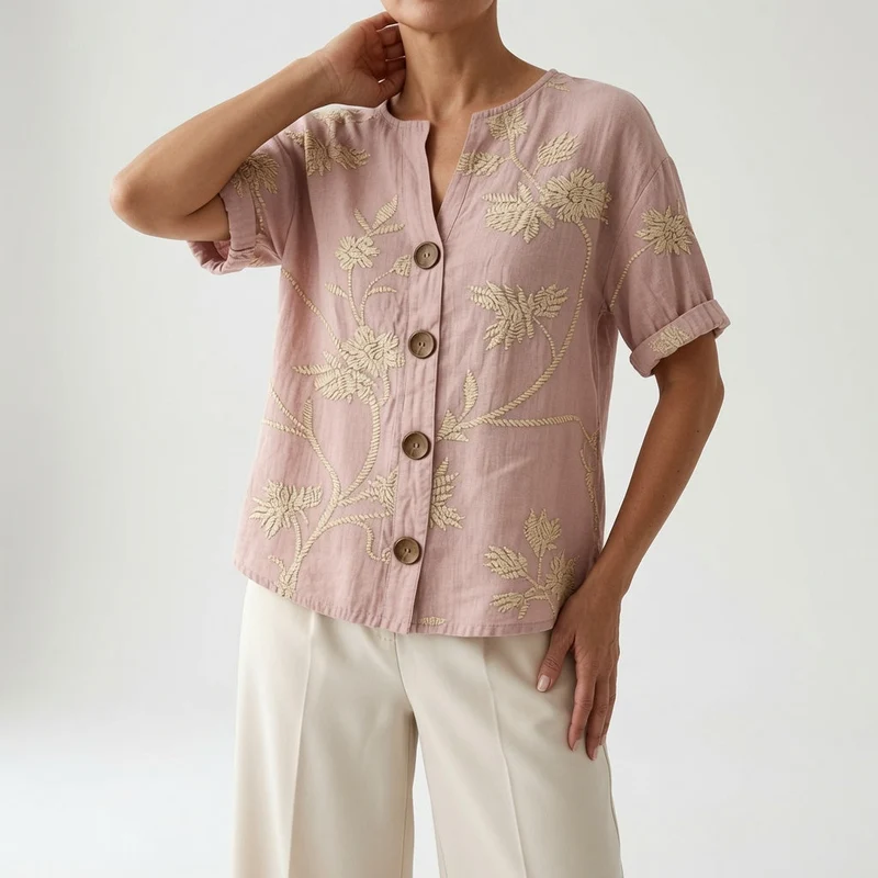 Loréssine™ — Blouse florale élégance quotidienne raffinée
