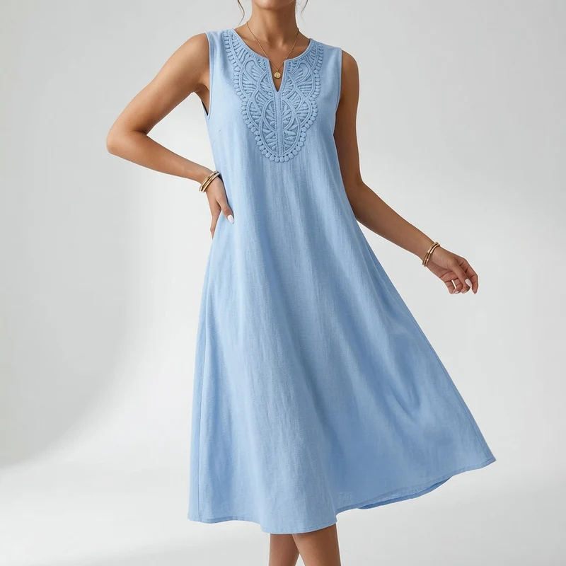 Lunésia™ — Robe bohème fluide élégance estivale