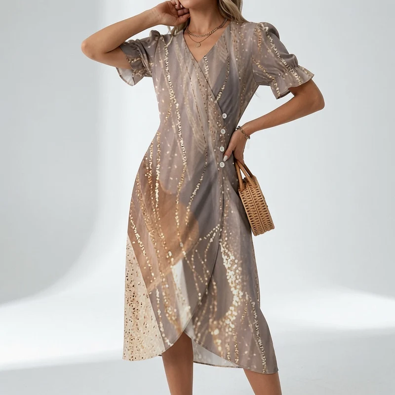 Maësylia™ — Robe portefeuille florale élégance estivale