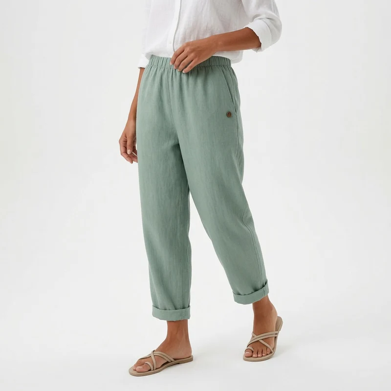 Azélyne™ — Pantalon fluide lin confort estival