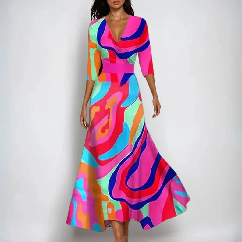 Sanne™ - Robe confortable avec des manches trois-quarts
