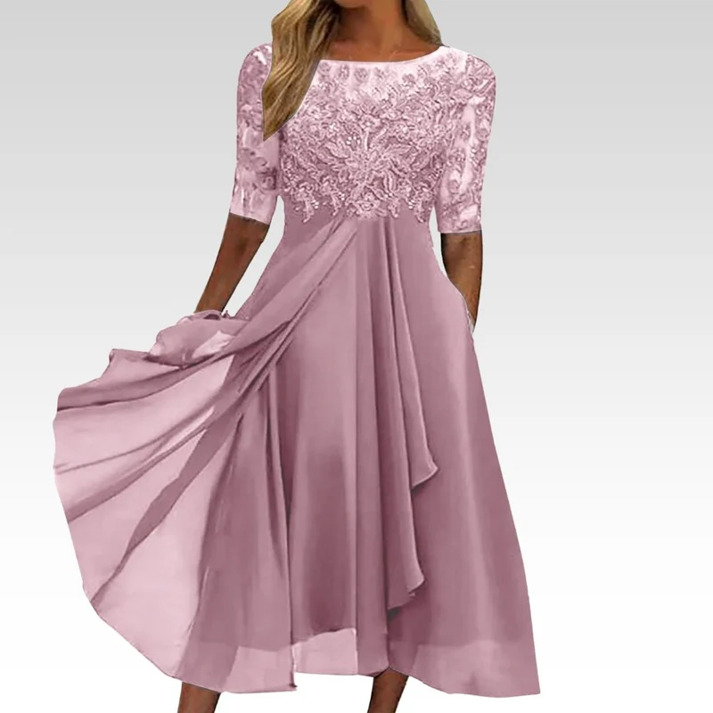 Puck™ - Robe Midi Élégante en Dentelle