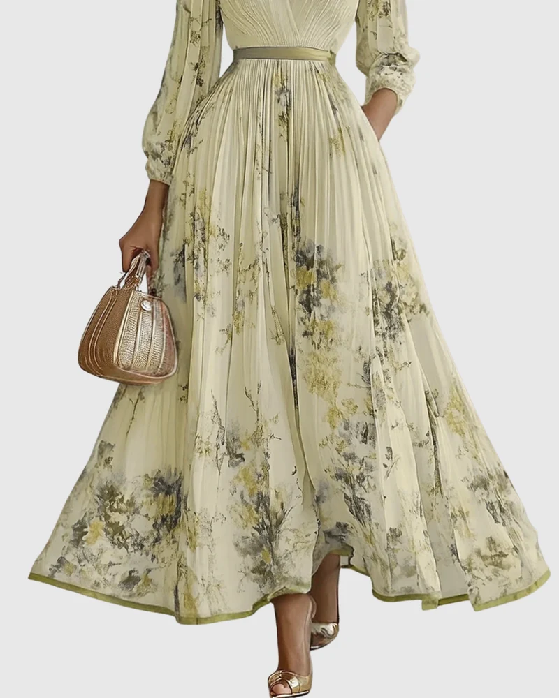 Siena™ - Robe Maxi Plissée Élégante