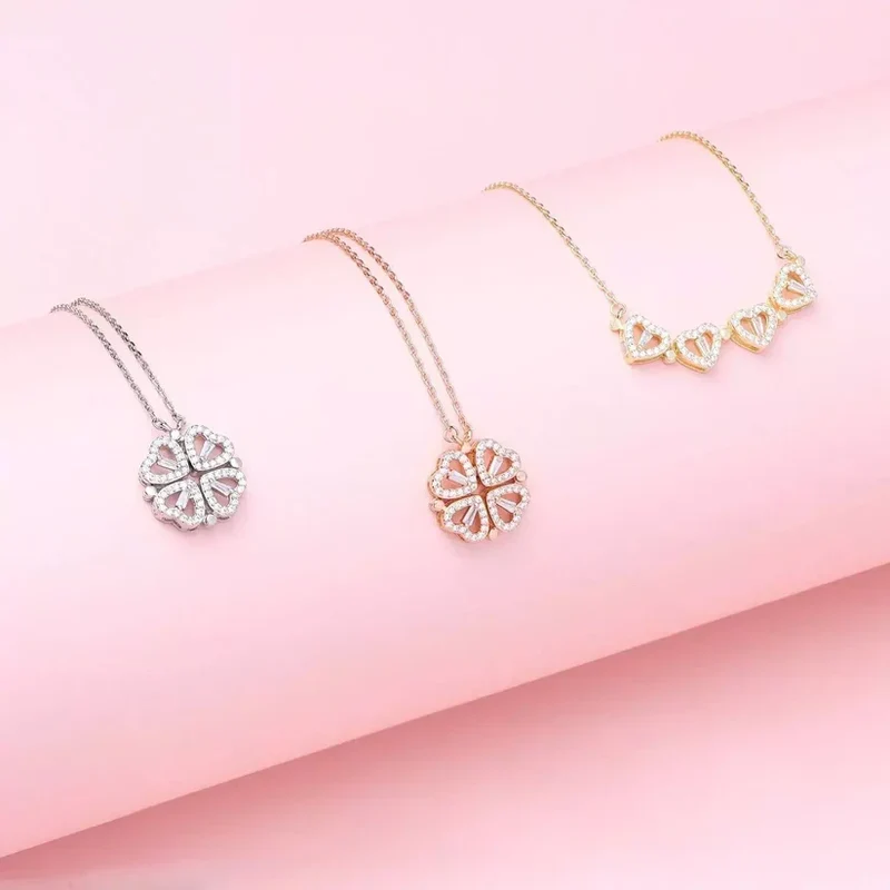 Trèflette™ — Collier pendentif trèfle cristaux coffret cadeau