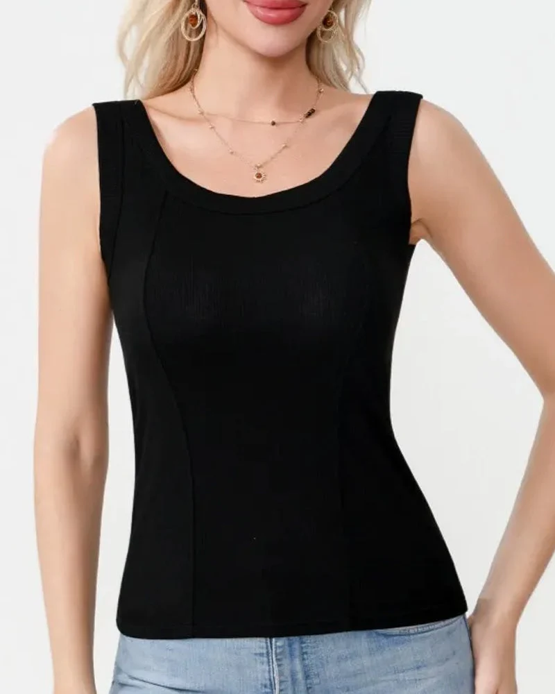 Top Cami Uni Avec Soutien‑Gorge Intégré