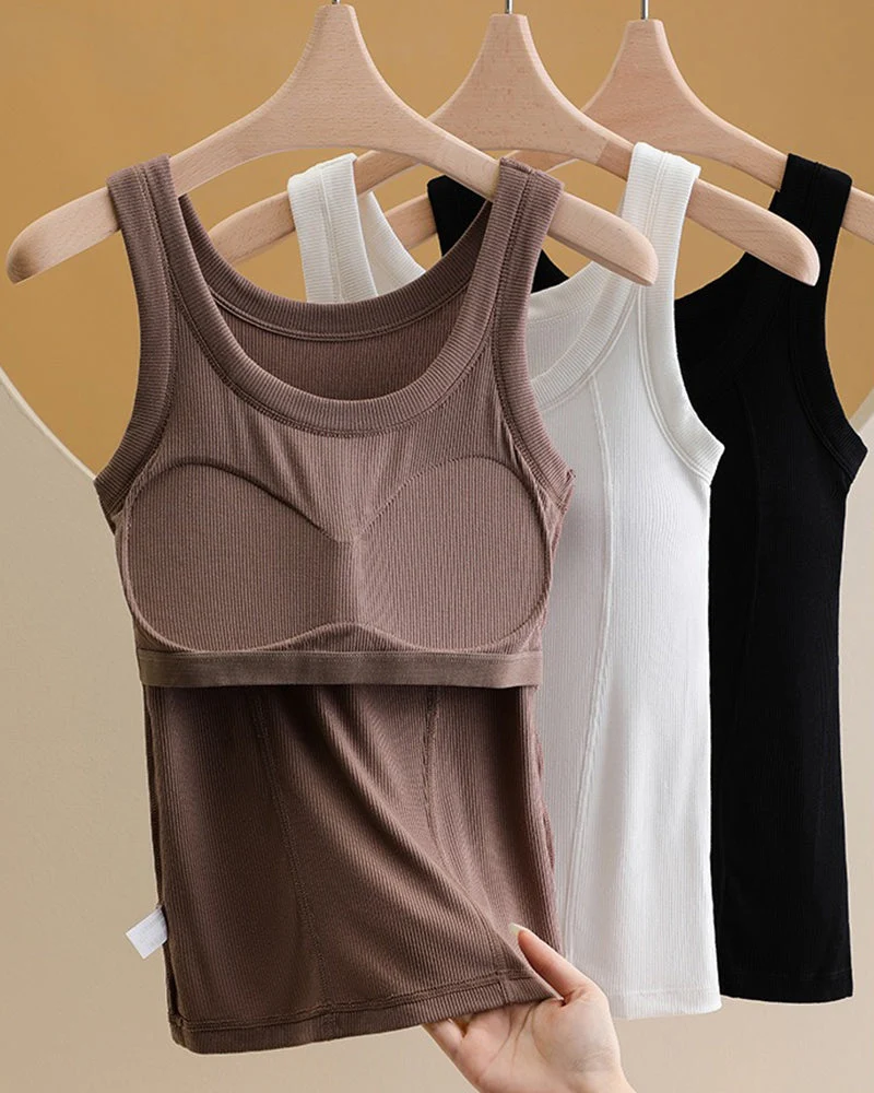Top Cami Uni Avec Soutien‑Gorge Intégré