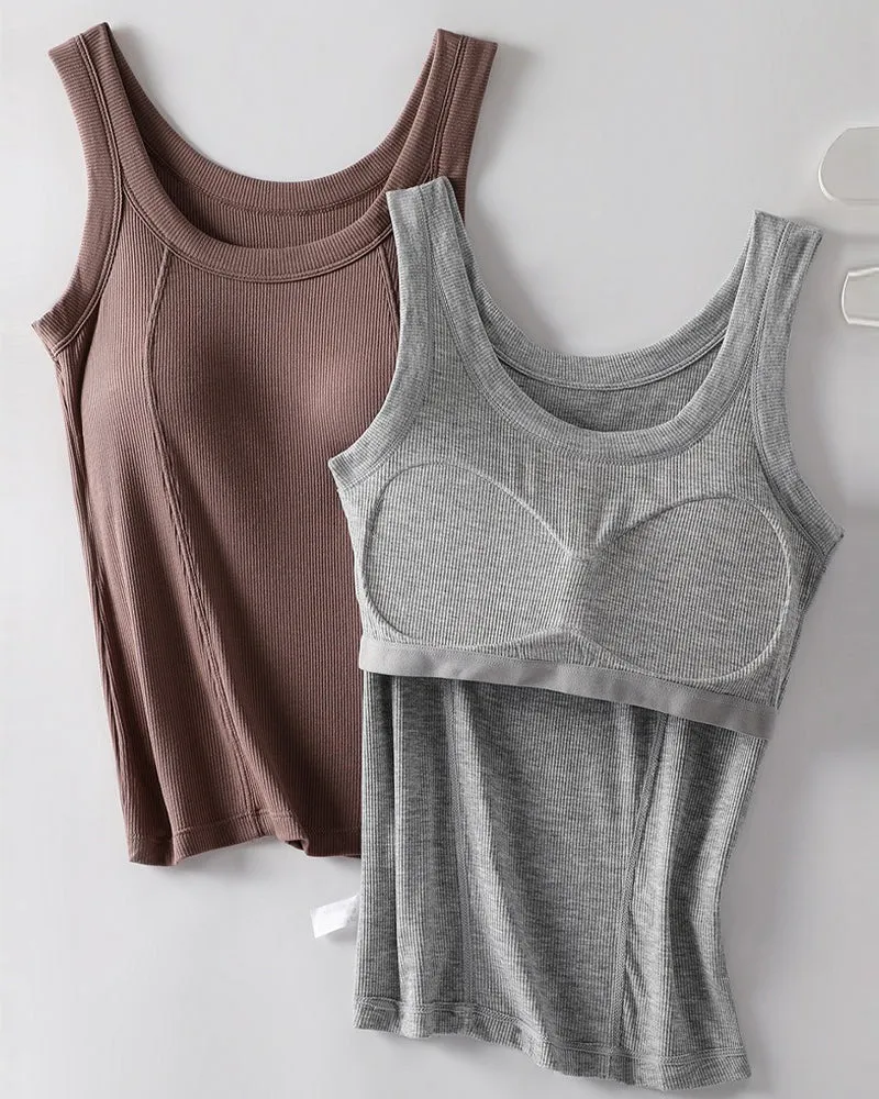 Top Cami Uni Avec Soutien‑Gorge Intégré