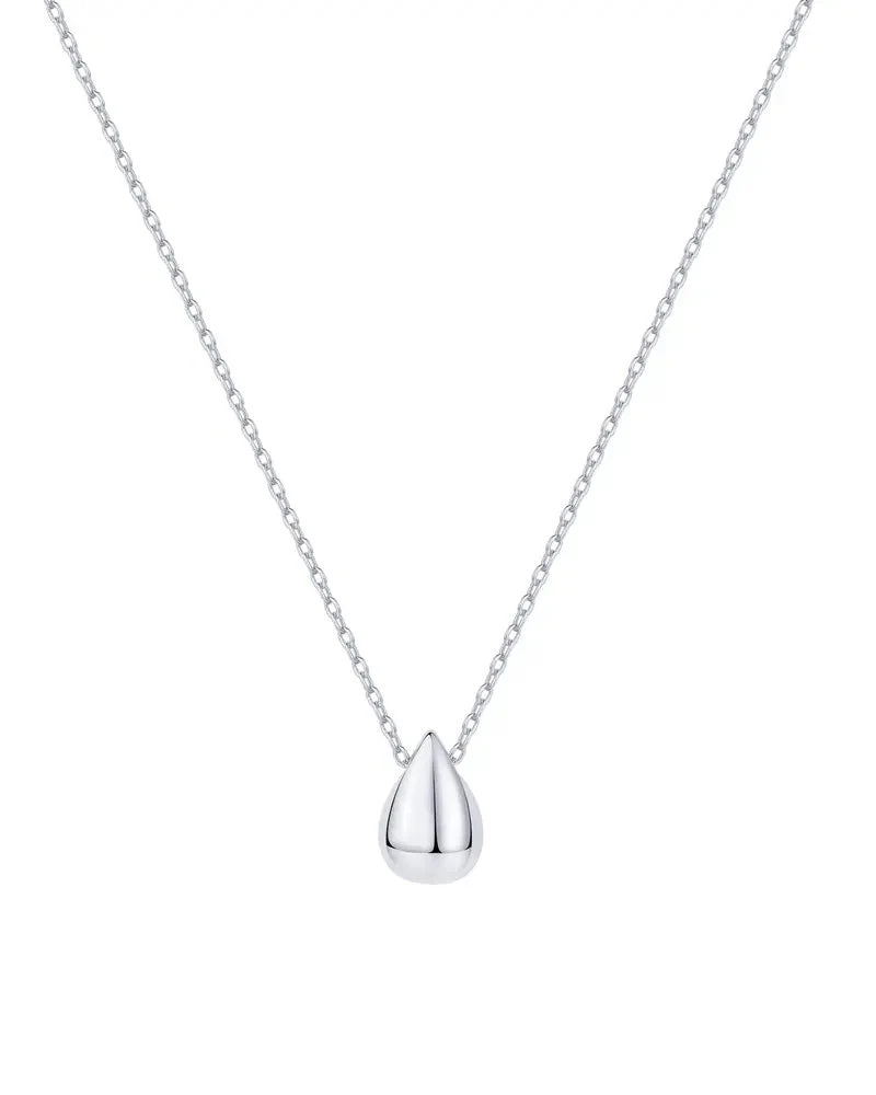 Collier Femme Pendentif Goutte Plaqué Or 14K Avec Chaîne Ajustable