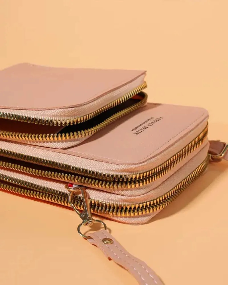 Sac À Téléphone Crossbody Mode Unicolore