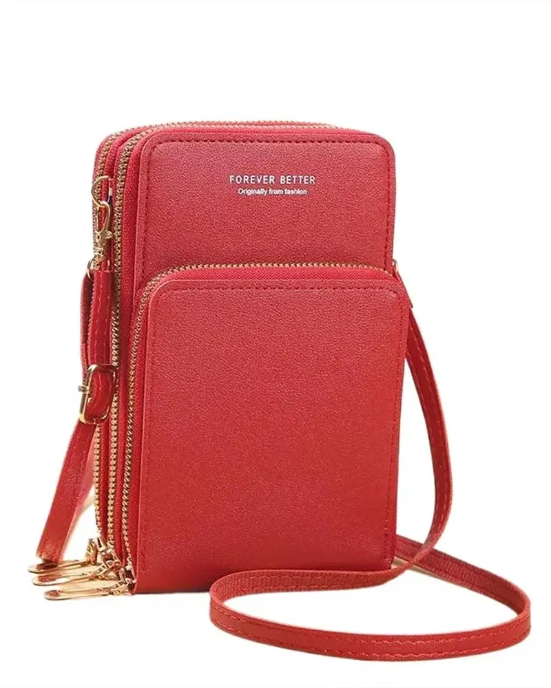 Sac À Téléphone Crossbody Mode Unicolore