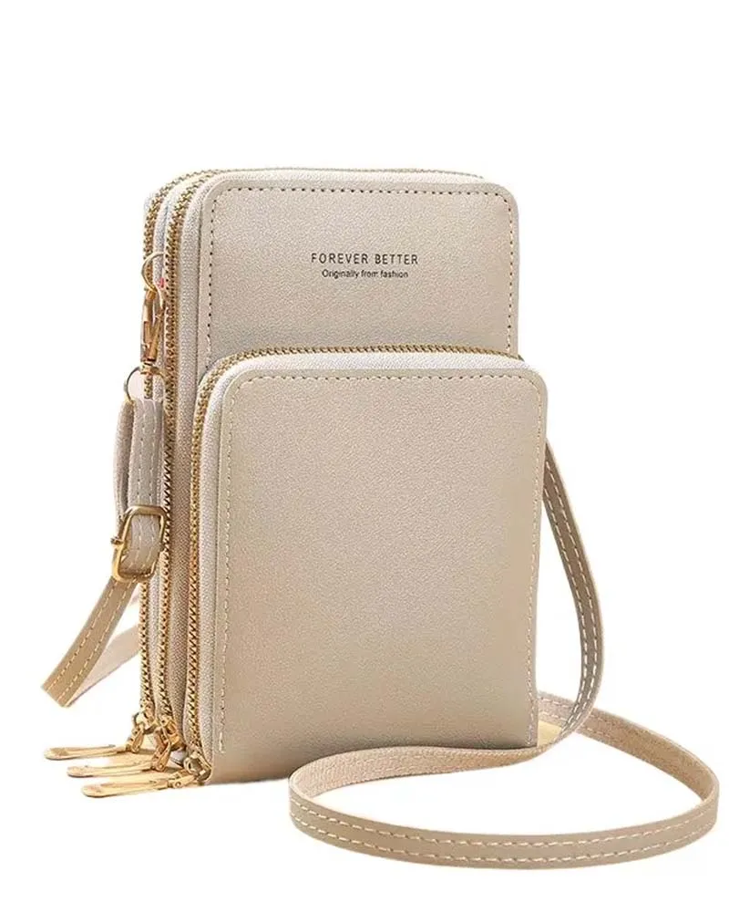 Sac À Téléphone Crossbody Mode Unicolore