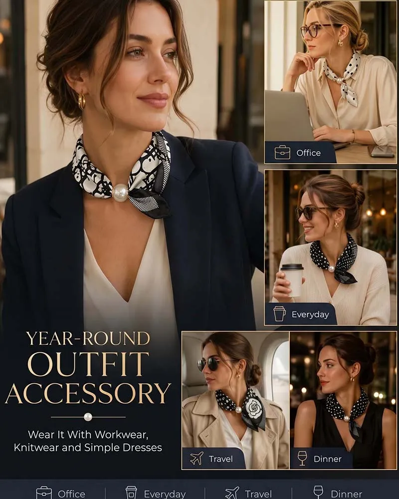 Glamour Sans Effort: Écharpe Collier De Perles 🧣