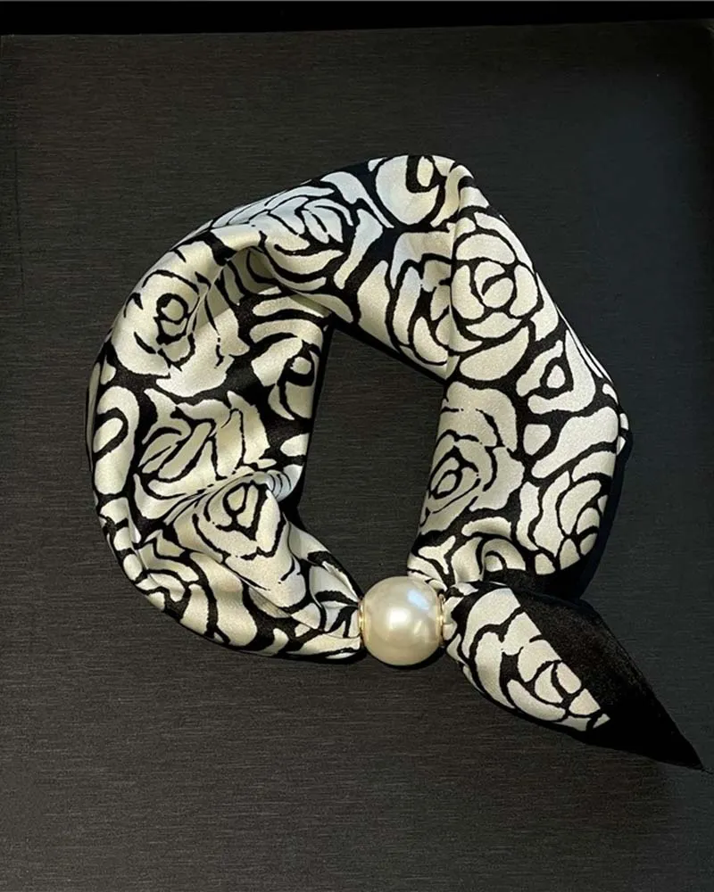 Glamour Sans Effort: Écharpe Collier De Perles 🧣
