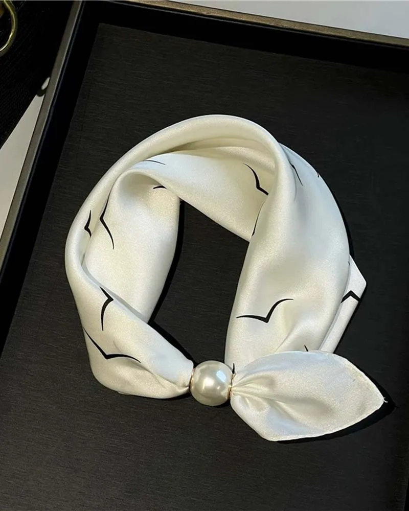 Glamour Sans Effort: Écharpe Collier De Perles 🧣