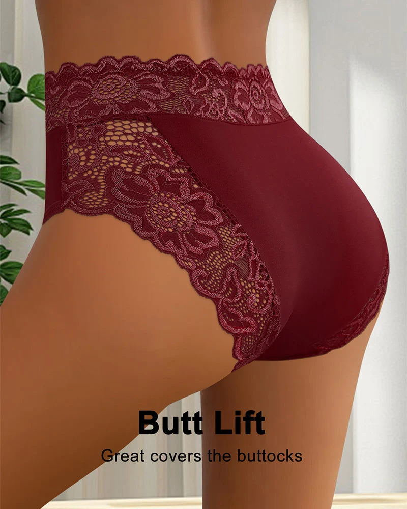 Culotte Sexy Dentelle Taille Moyenne-3